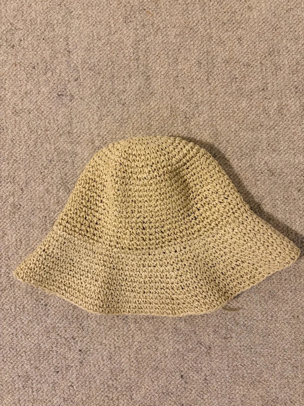 Kids Straw Bucket Hat - Cream